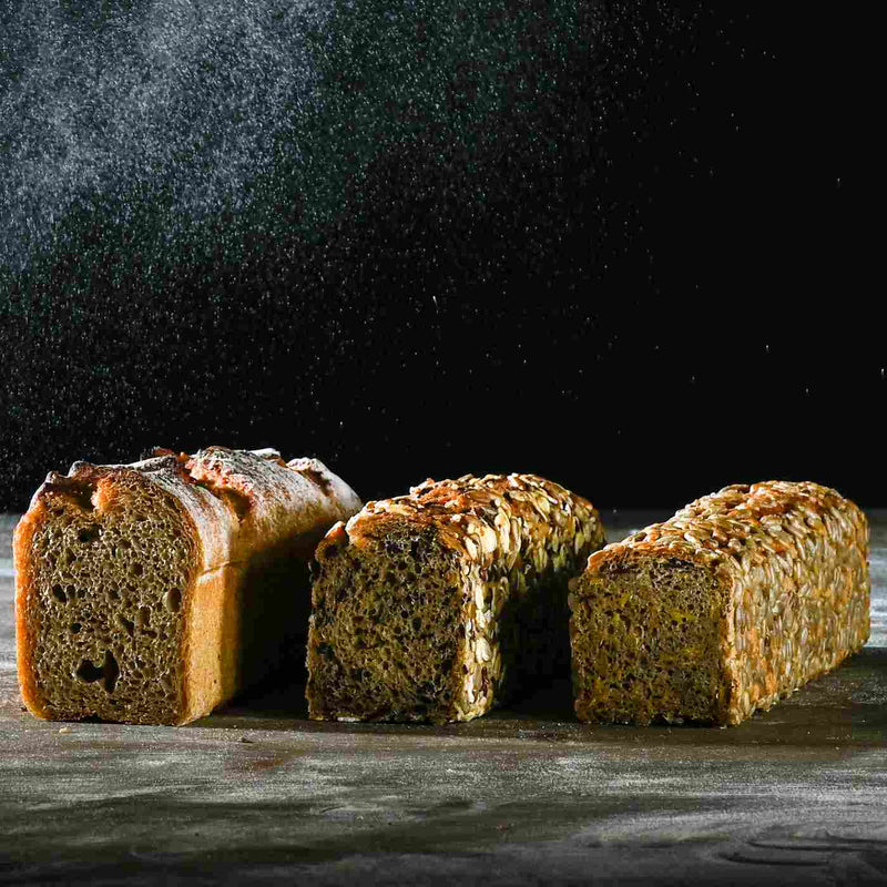 3 Stangenbrote von Backsüchtig nach dem Backen angeschnitten